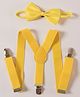Pine Kids Free Size Bow and Suspender Set - Yellow