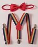 Pine Kids Free Size Bow and Suspender Set - Multicolour