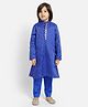 Piccolo Full Sleeves Leheriya Kurta With Pajama - Blue