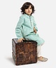 Piccolo Full Sleeves Striped Kurta With Pajama - Green