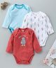 I Bears Half Sleeves Onesies Pack of 3 - Multicolor