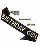 Syga Birthday Girl Sash Black - Length 80 cm