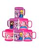 Fiddlerz Cartoon Printed Mugs Pack of 6 Multicolour - 200 ml Each