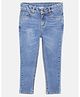 Cherry Crumble By Nitt Hyman Full Length Washed Pattern Jeans - Blue
