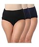 Morph Pack Of 3 Post Delivery Period Panties - Navy Blue & Black