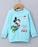Babyhug Full Sleeves Sweatshirt Mickey Mouse Print - Blue