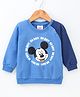 Babyhug Full Sleeves Sweatshirt Mickey Mouse Print - Blue