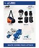 JJ Jonex Attack Skating Protection Kit Medium Size Combo - Black/Blue