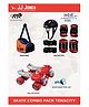 JJ Jonex Tenacity Adjustable Roller Skating Kit With Helmet Medium  Combo- Black/Red