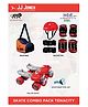 JJ Jonex Tenacity Adjustable Roller Skating Kit With Red Helmet Medium Combo -