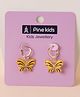 Pine Kids Butterfly Shaped Earrings - Yellow