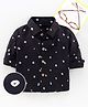 JAV Creations Full Sleeves Bandhani Shirt - Black
