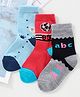Model Regular Length Placement Print Knitted Woollen Socks Pack of 3 - Multicolor