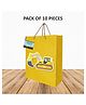 Untumble Construction Vehicle Themed Party Bags Yellow  - Pack of 10 