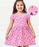 Hola Bonita Half Sleeves One Piece Frock Heart Print - Pink