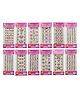 Asera Self Adhesive Pearl Stone Stickers pack of 12 - Multicolor 