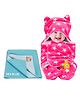 BeyBee New Born Babies Combo Blanket & Dry Sheet - Pink Sea Blue