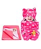 BeyBee New Born Babies Combo Blanket & Dry Sheet - Pink Coral