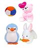 Deals India Combo of 4 Super Soft Plush Toys Multicolor - Height 25 cm