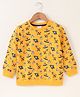 Babyhug Full Sleeves Sweatshirt Rocket Print - Yellow