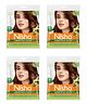 Nisha Creme Hair Color Ammonia Free Permanent Hair Colour Natural Brown - 40g Pack of 4