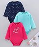 I Bears Full Sleeves Onesies Multiprint Pack of 3 - Blue Pink