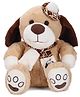 Starwalk Plush Dog With Muffler And Cap Brown - 30 cm