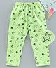 Lazy Bones Full Length Leggings Stars Print - Green