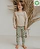 Turtledove London Full Length Organic Cotton Leggings Triangle Print - Green