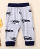 Kookie Kids Full Length Lounge Pants with Car Print - Grey
