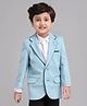 Babyhug Full Sleeves Party Wear Blazer Solid Color - Blue