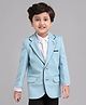 Babyhug Full Sleeves Party Wear Blazer Solid Color - Blue