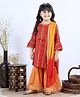 Babyhug Three Fourth Sleeves Kurti with Pant & Dupatta - Red
