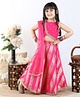 Babyhug Sleeveless Sequin Choli with Lehenga & Dupatta Set - Pink