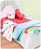 Babyhug Premium 180 TC Cotton Baby Bedding Essentials Set Pack of 6 Rainbow Theme-Multicolor