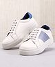 Pine Kids Casual Elasticated Lace Closure Shoes with Chunky Sole - White Royal Blue