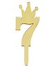 Shopping Time Acrylic Shiny Number 7 Cake Topper - Golden