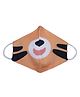 Shopping Time Animals Face Printed Face Mask - Orange