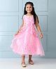 Mark & Mia Mid Calf Length Sleeveless Party Dress Floral Applique - Pink