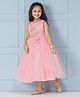 Mark & Mia Sleeveless Party Dress Floral Applique - Peach