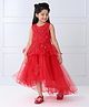 Mark & Mia Sleeveless Knee Length Party Dress High Low Pattern - Red