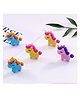 Funcart Colourful 3D Unicorn Eraser Pack of 6 - Multicolor