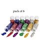 Funcart Craft Sparkle Confetti Pack of 6 - Multicolor (Shape May Vary)