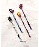 Funcart Lead Pencils With Superhero Design Cap Pack of 4 - Color May Vary