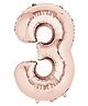 Funcart 3 Number Foil Balloon - Rose Gold