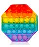 Fiddlerz Octagon Shaped Stress Relieving Silicone Pop It Fidget Toy - Multicolor