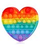 Fiddlerz Heart Shaped Stress Relieving Silicone Pop It Fidget Toy - Multicolor