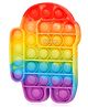 Fiddlerz Cartoon Shaped Stress Relieving Silicone Pop It Fidget Toy - Multicolor