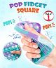 Fiddlerz Square Shaped Stress Relieving Silicone Pop It Fidget Toy - Multicolor