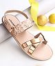 Pine Kids Party Wear Sandals - Golden